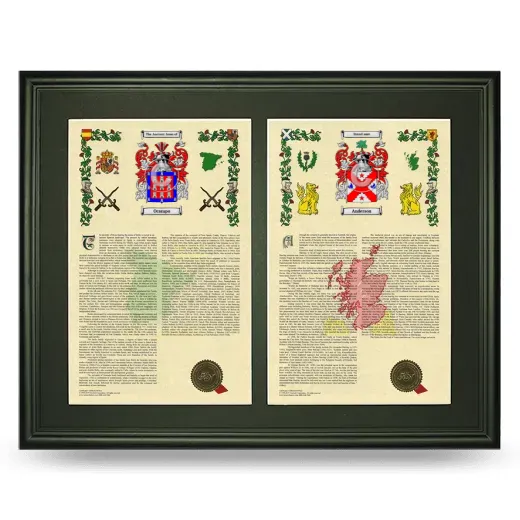 Double Armorial History Framed-Black