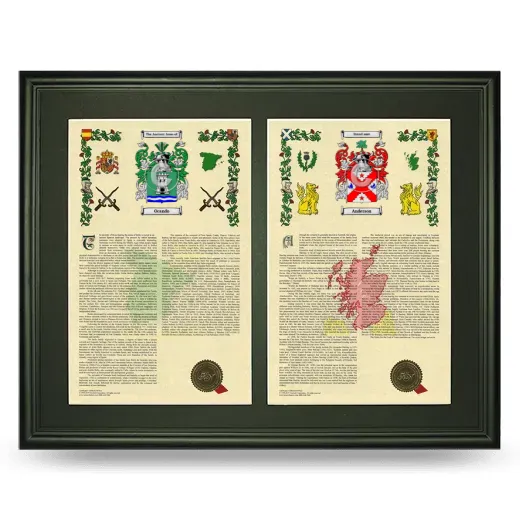 Double Armorial History Framed-Black