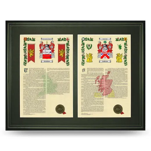 Double Armorial History Framed-Black