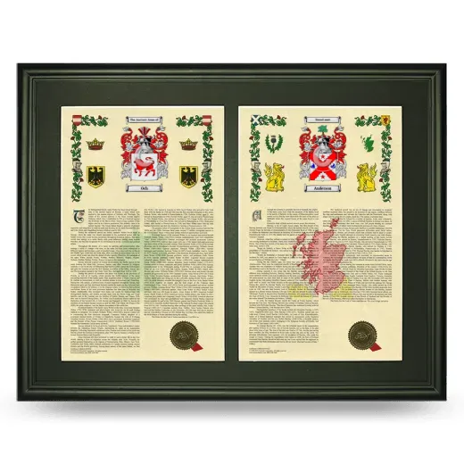 Double Armorial History Framed-Black