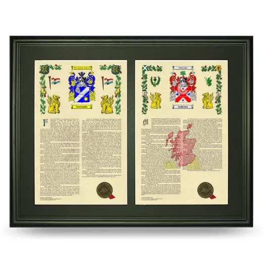 Double Armorial History Framed-Black