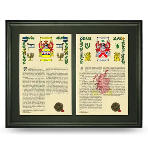 Double Armorial History Framed-Black