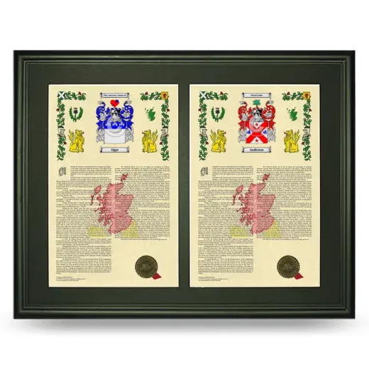 Double Armorial History Framed-Black