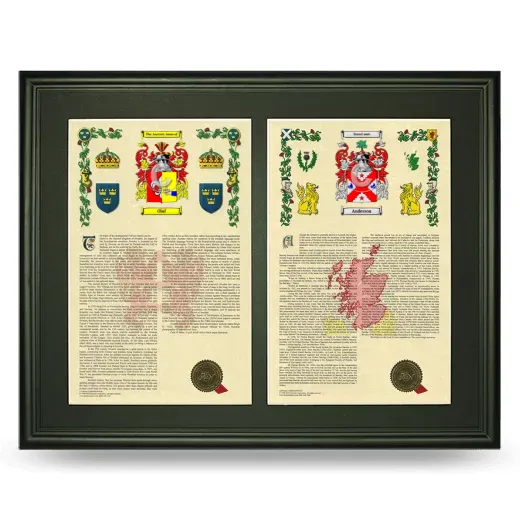 Double Armorial History Framed-Black