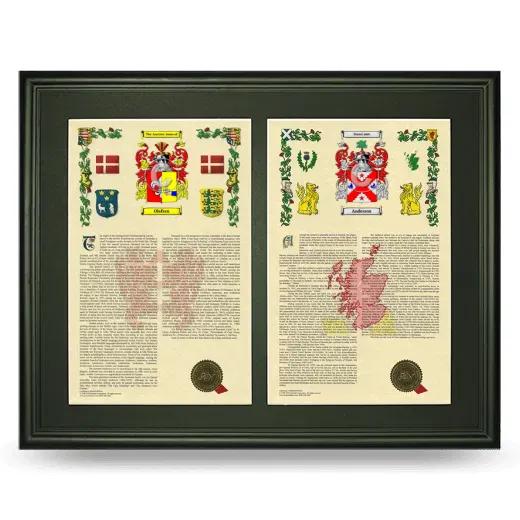 Double Armorial History Framed-Black