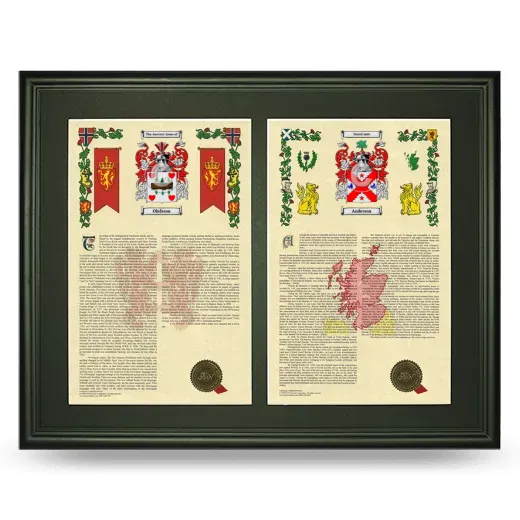 Double Armorial History Framed-Black