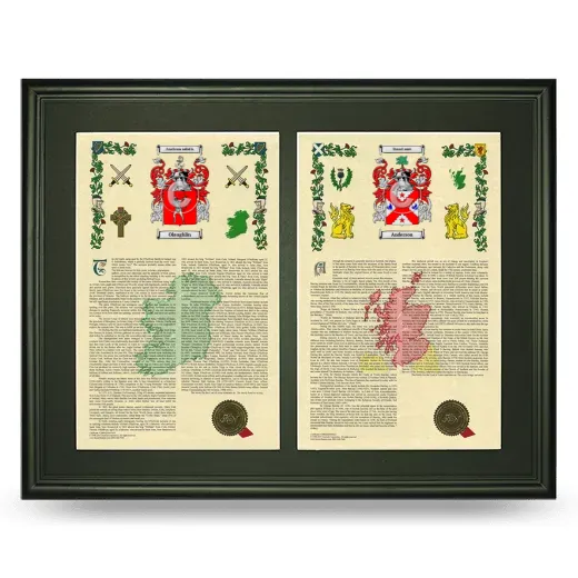 Double Armorial History Framed-Black