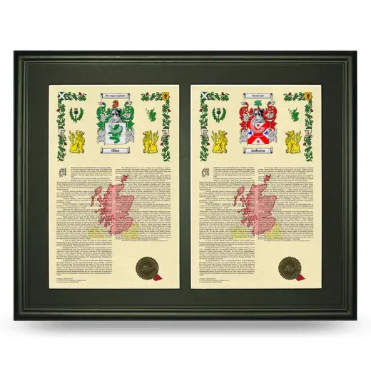 Double Armorial History Framed-Black