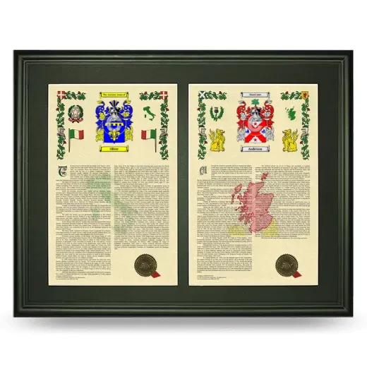 Double Armorial History Framed-Black