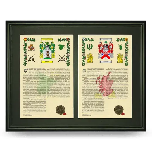 Double Armorial History Framed-Black