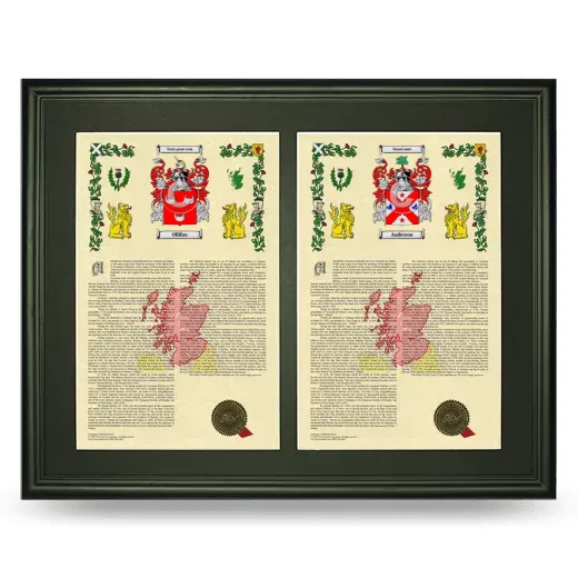Double Armorial History Framed-Black