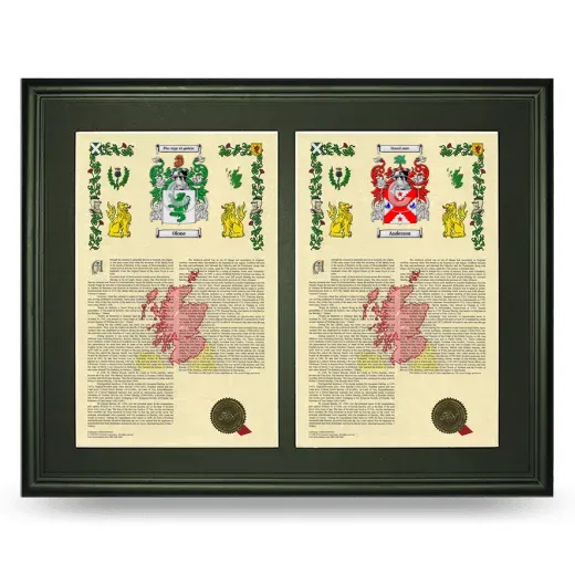 Double Armorial History Framed-Black