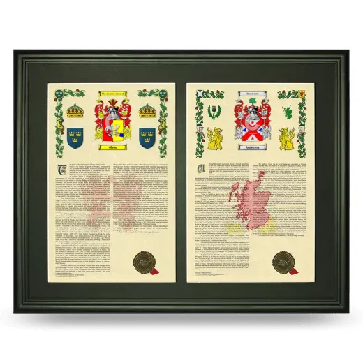 Double Armorial History Framed-Black