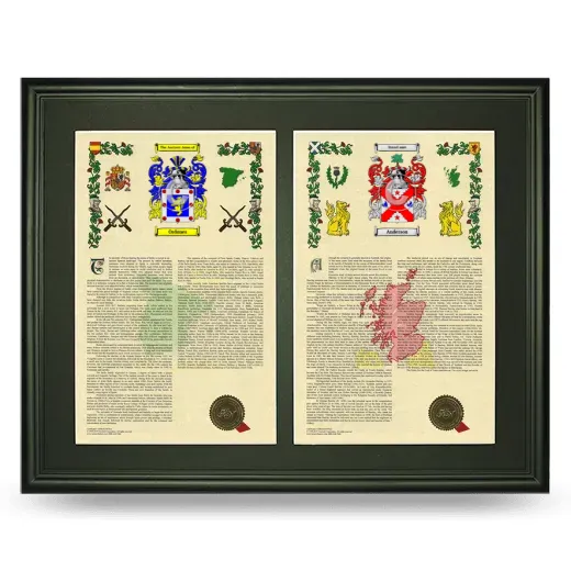 Double Armorial History Framed-Black