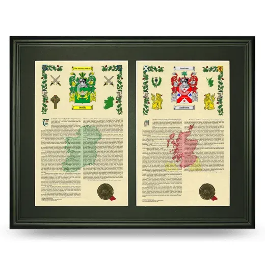 Double Armorial History Framed-Black
