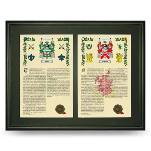 Double Armorial History Framed-Black
