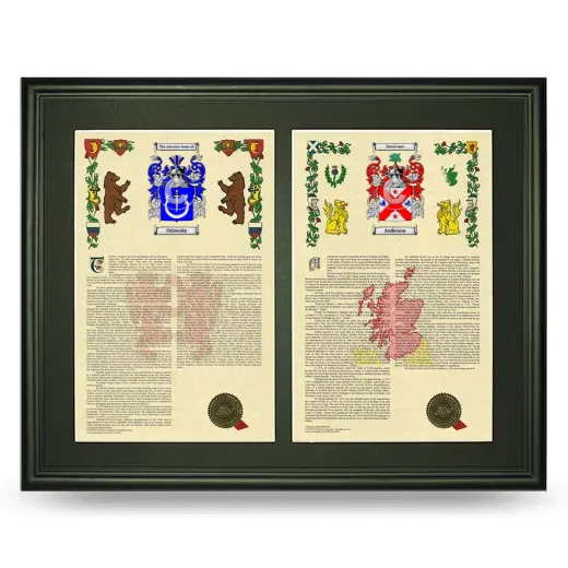 Double Armorial History Framed-Black