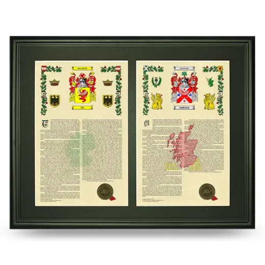 Double Armorial History Framed-Black