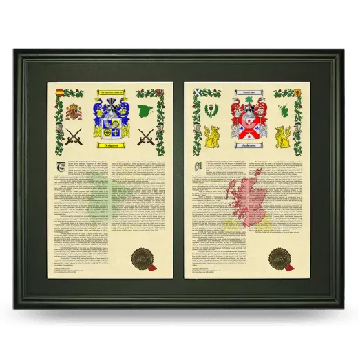 Double Armorial History Framed-Black