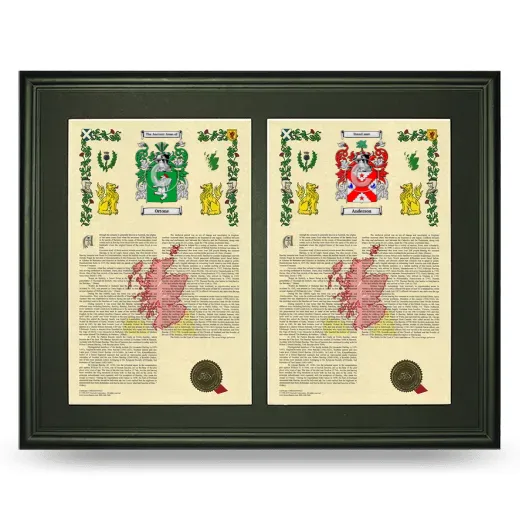 Double Armorial History Framed-Black