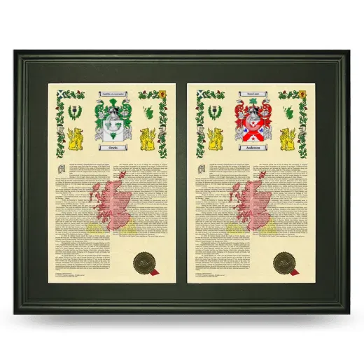 Double Armorial History Framed-Black