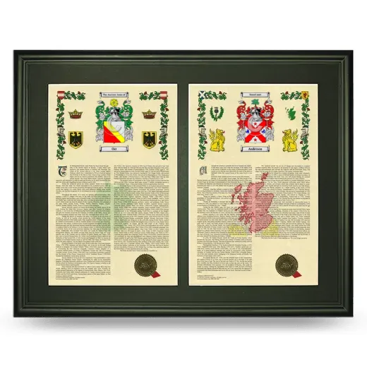 Double Armorial History Framed-Black