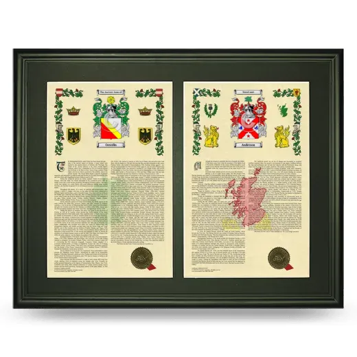 Double Armorial History Framed-Black