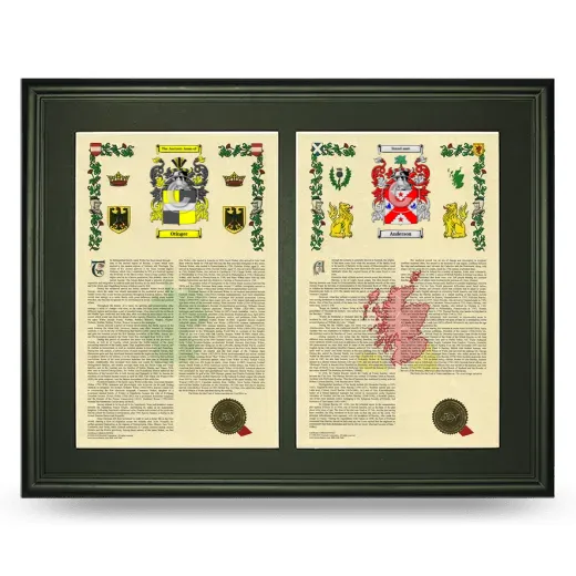 Double Armorial History Framed-Black