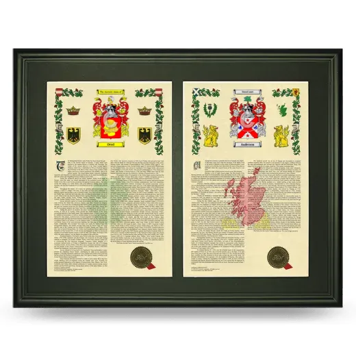 Double Armorial History Framed-Black