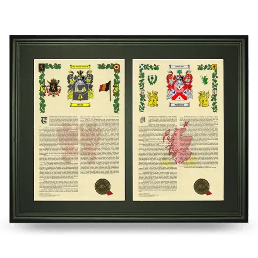 Double Armorial History Framed-Black