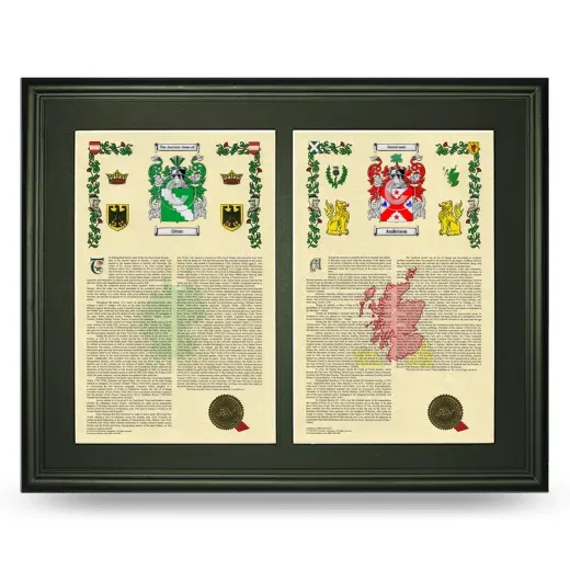 Double Armorial History Framed-Black