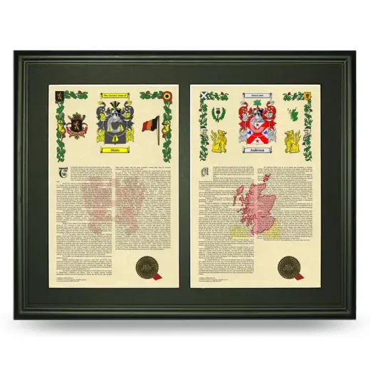Double Armorial History Framed-Black