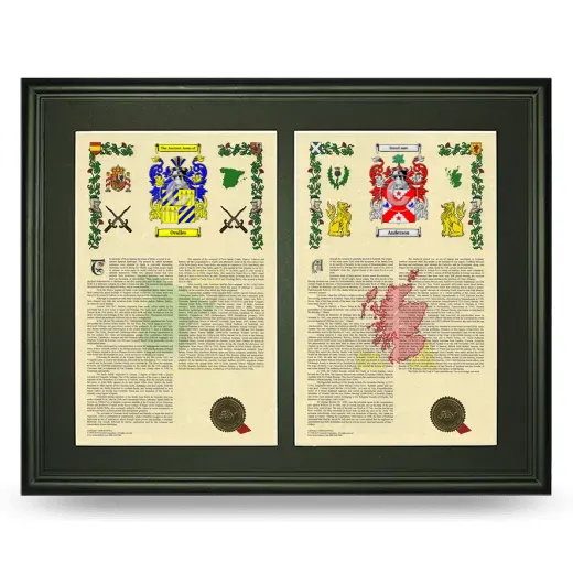 Double Armorial History Framed-Black