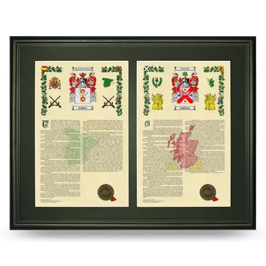 Double Armorial History Framed-Black
