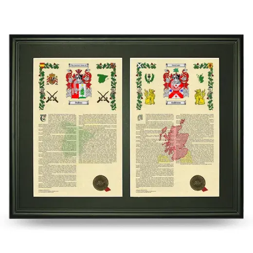Double Armorial History Framed-Black