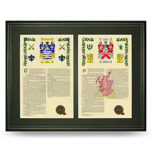 Double Armorial History Framed-Black