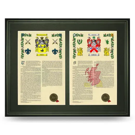 Double Armorial History Framed-Black
