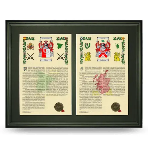 Double Armorial History Framed-Black