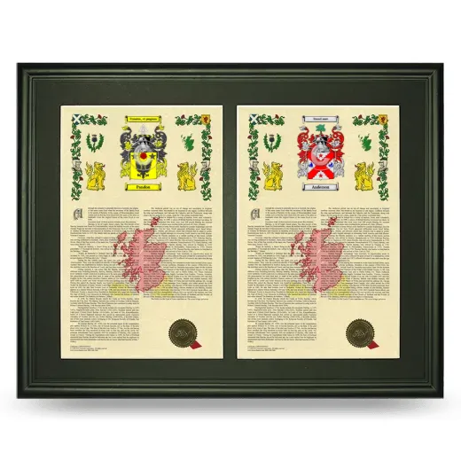 Double Armorial History Framed-Black