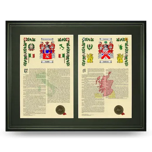 Double Armorial History Framed-Black