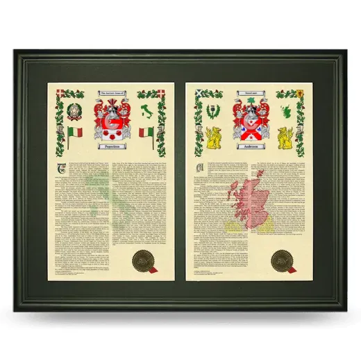 Double Armorial History Framed-Black