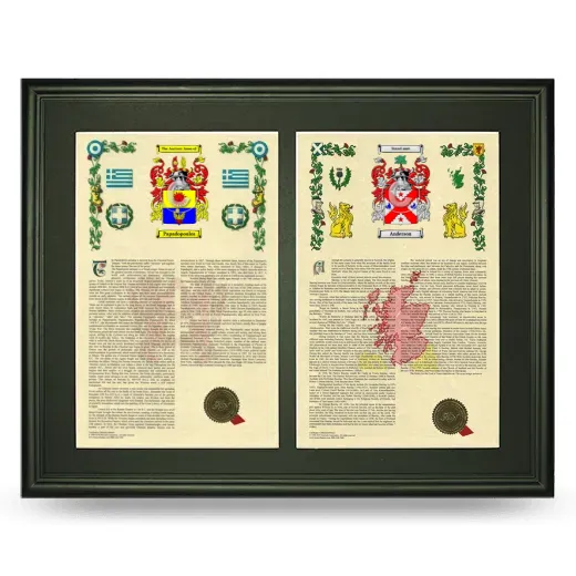 Double Armorial History Framed-Black