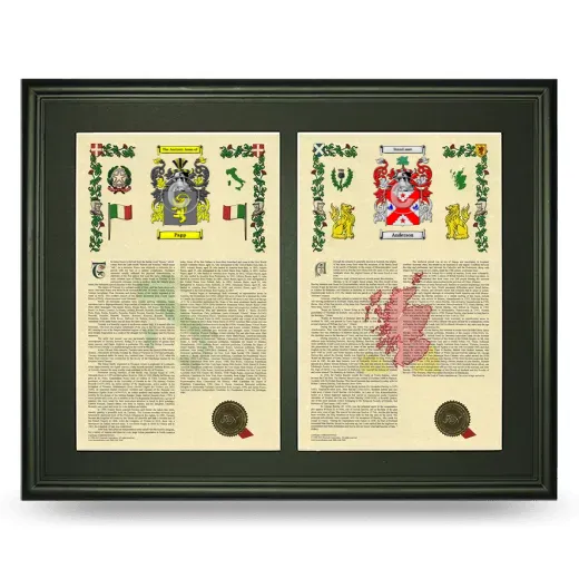 Double Armorial History Framed-Black
