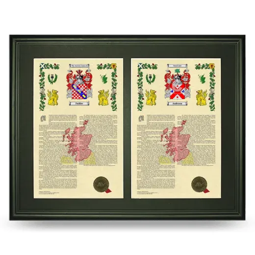 Double Armorial History Framed-Black