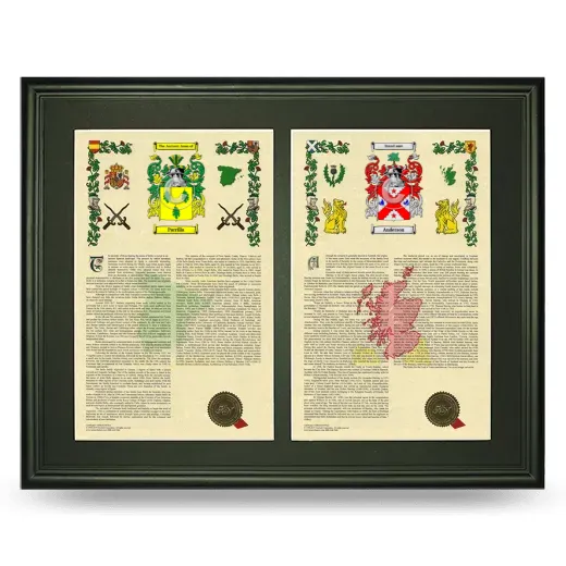 Double Armorial History Framed-Black