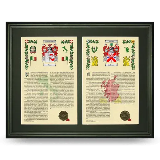 Double Armorial History Framed-Black