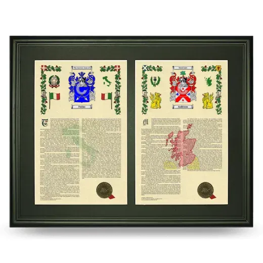 Double Armorial History Framed-Black