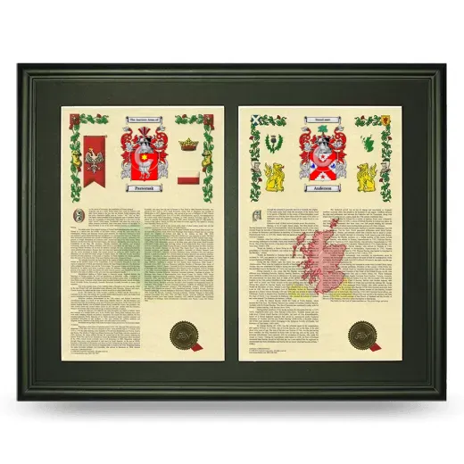 Double Armorial History Framed-Black