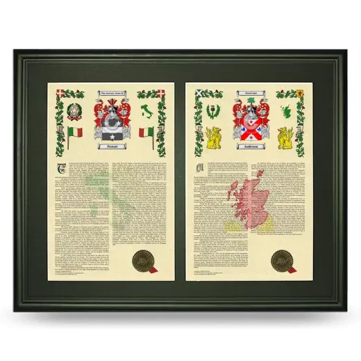 Double Armorial History Framed-Black