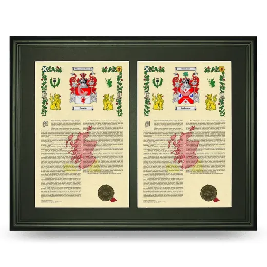 Double Armorial History Framed-Black